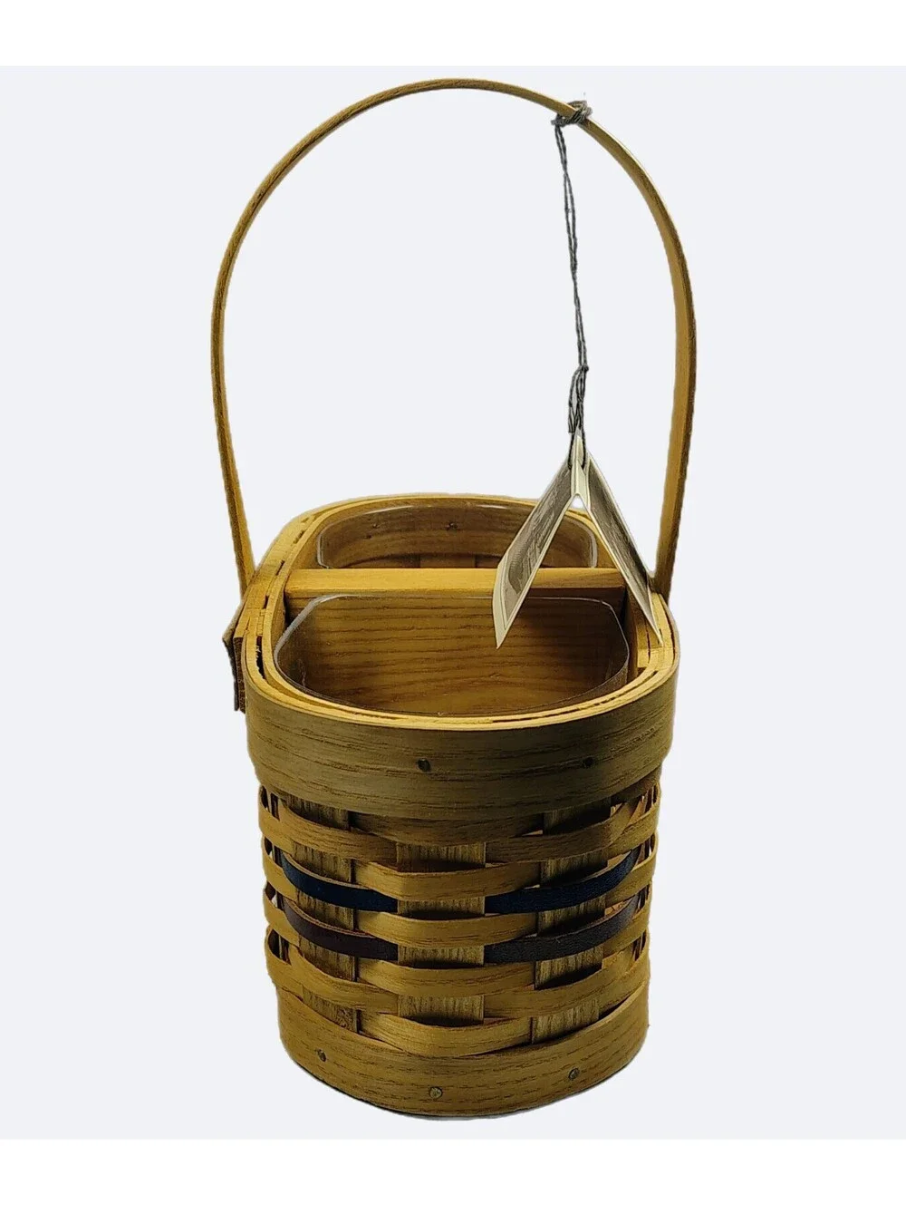 Peterboro Basket Co. Handcrafted Wooden Basket with Handle